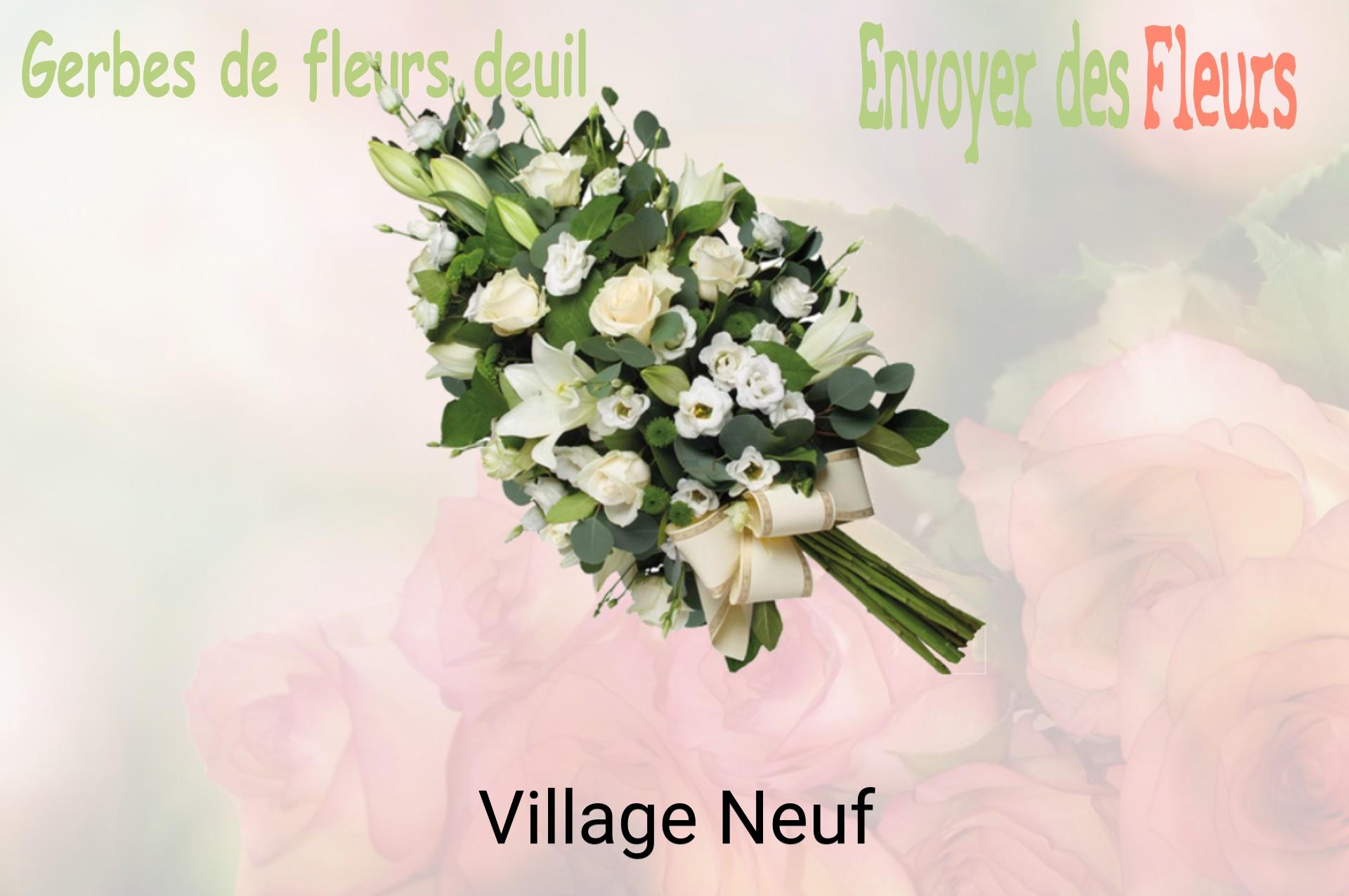 Gerbe de fleurs de deuil livrée à Village-Neuf